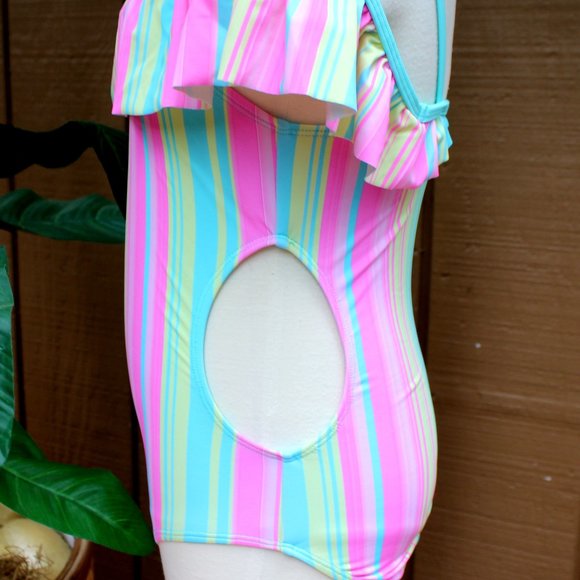 Wonder Nation One Piece Swimsuit Girls Size 7/8 - Picture 7 of 16